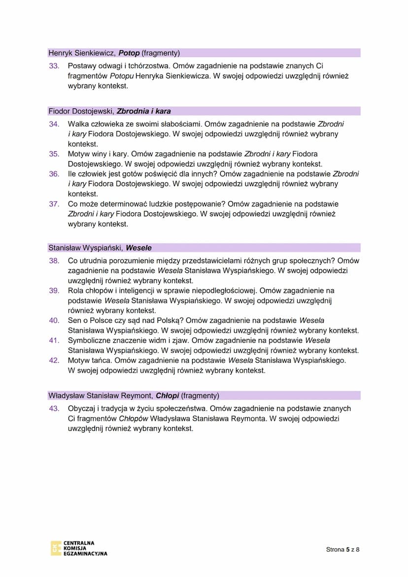 CENTRALNA
KOMISJA
EGZAMINACYJNA
Rodzaj dokumentu:
Egzamin:
Przedmiot:
Komunikat dyrektora Centralnej
Komisji Egzaminacyjnej
z 20 sierpnia 20