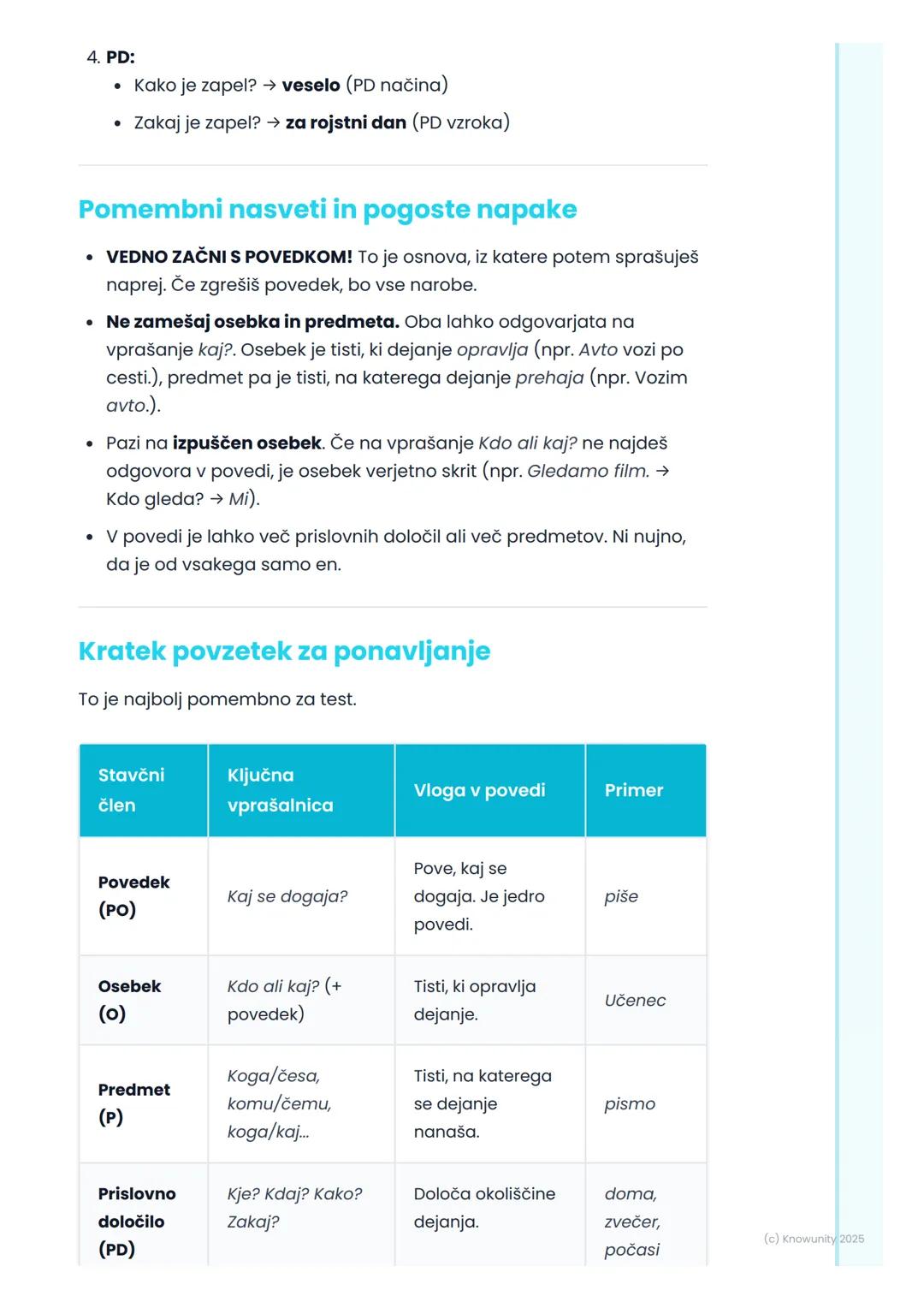 # Stavčni členi

Uvod v stavčne člene

Stavčni členi so deli povedi. Vsaka beseda ali skupina besed v povedi
ima svojo nalogo. Če razumemo t