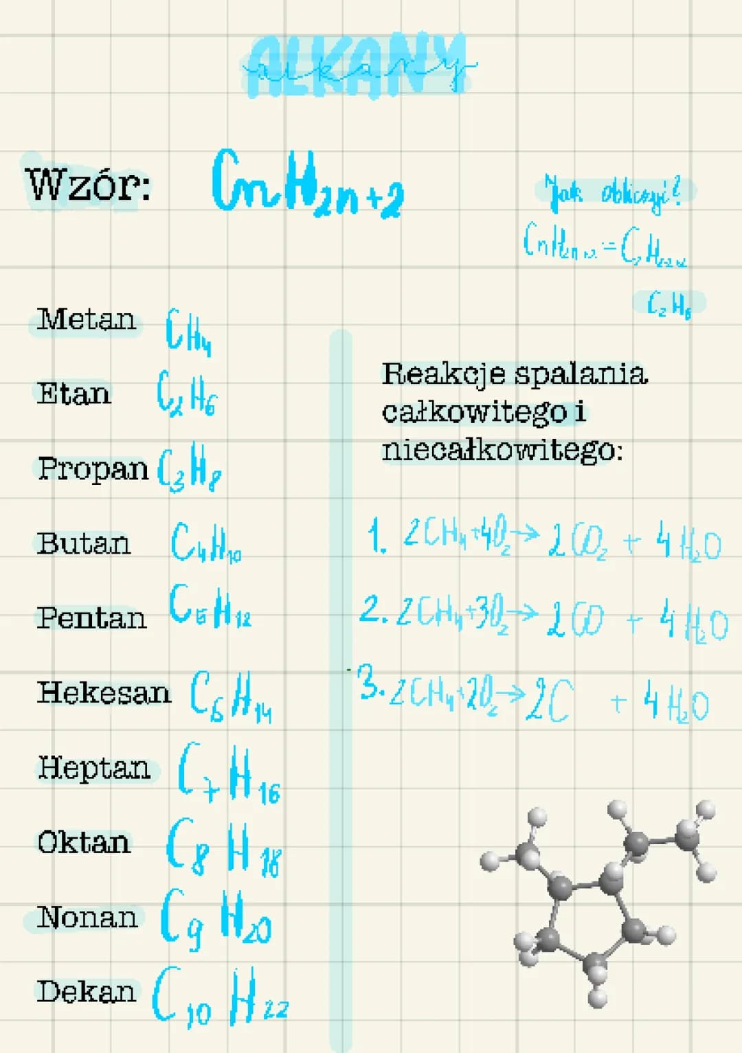Alkany chemia 