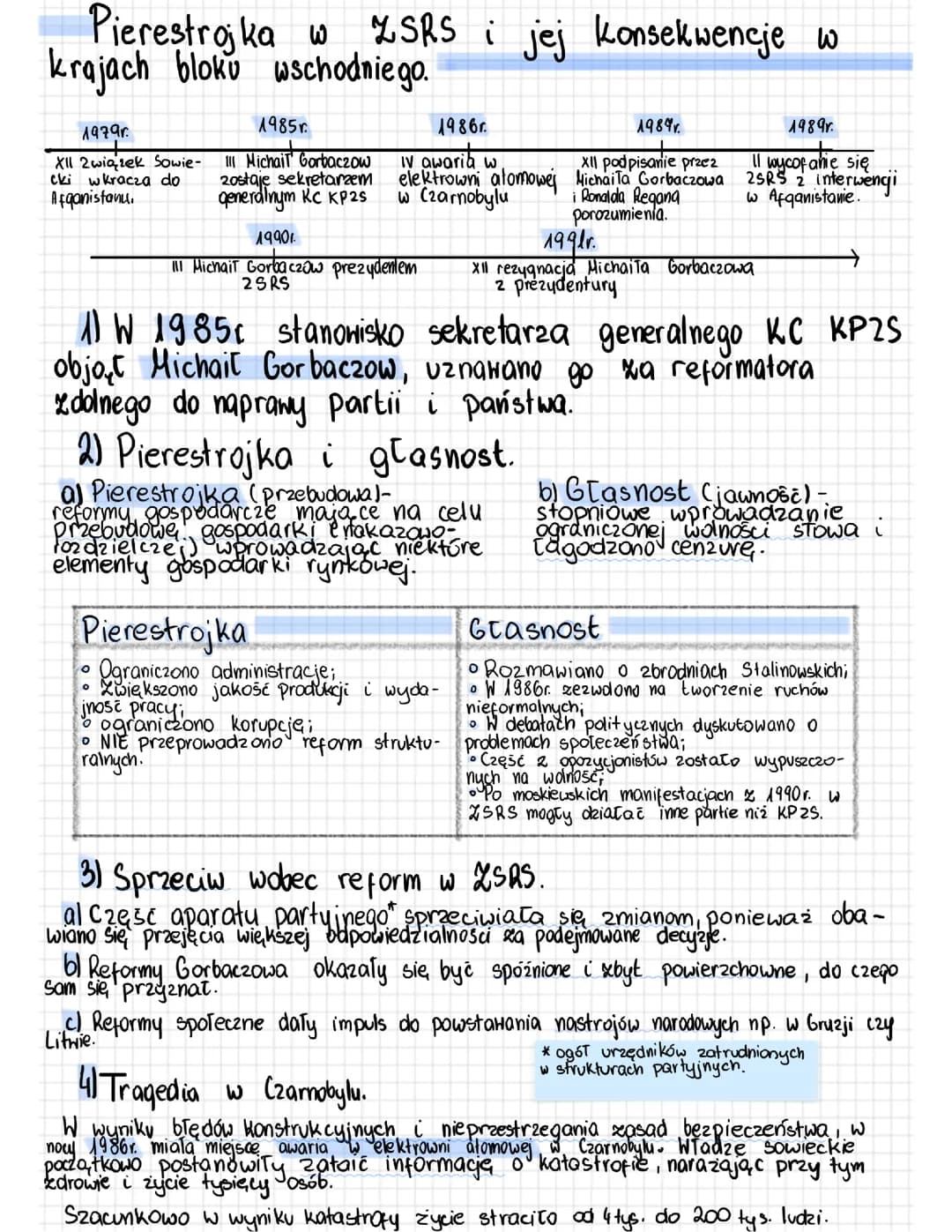 Pierestrojka w ZSRS i jej konsekwencje