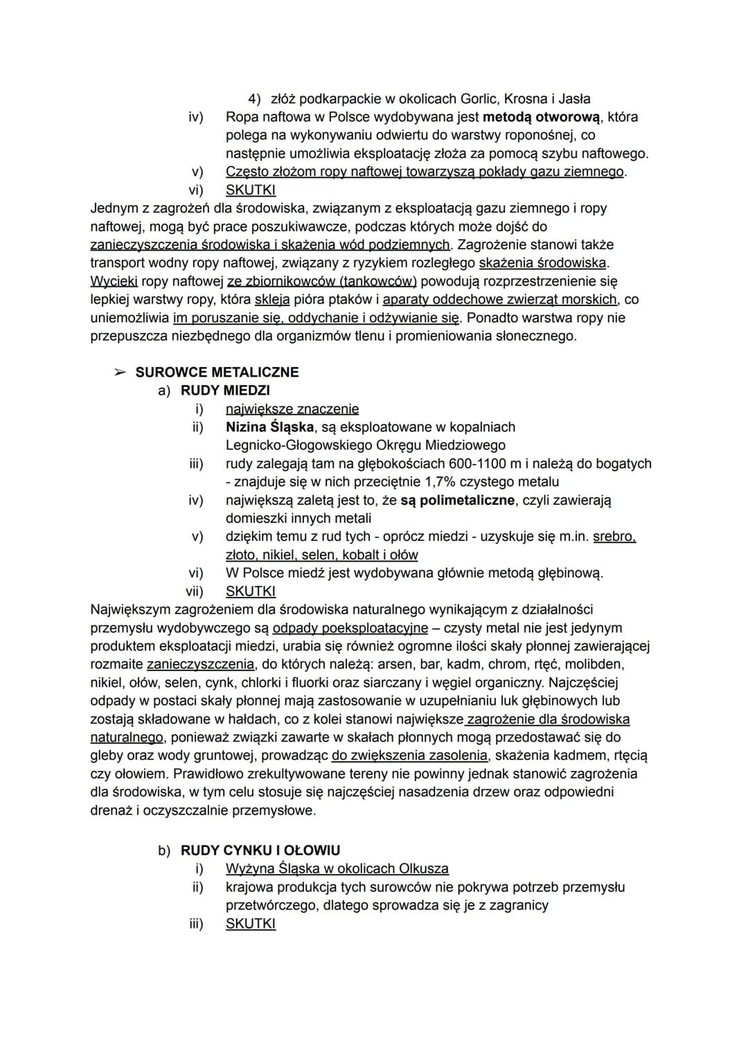 GÓRNICTWO W POLSCE
> WĘGIEL KAMIENNY
i) wydobycie od wielu lat się zmniejsza
ii)
Polska czołowym producentem węgla kamiennego na świecie (20
