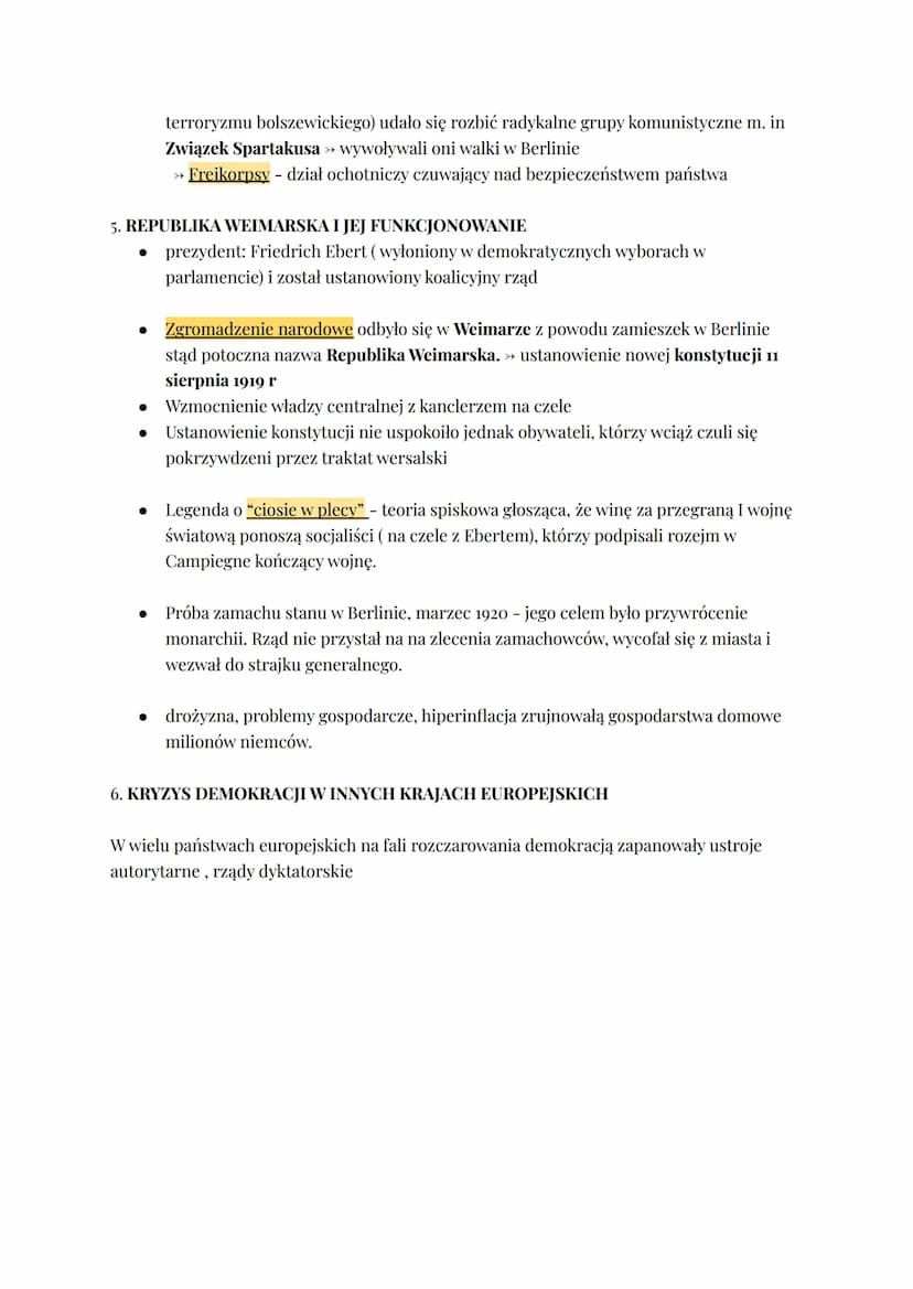 KRYZYS DEMOKRACJI.
1.PRZYCZYNY KRYZYSU DEMOKRACJI /skutki wielkiej wojny
a) Nastąpiła demokratyzacja systemów politycznych (zniknęły wielona