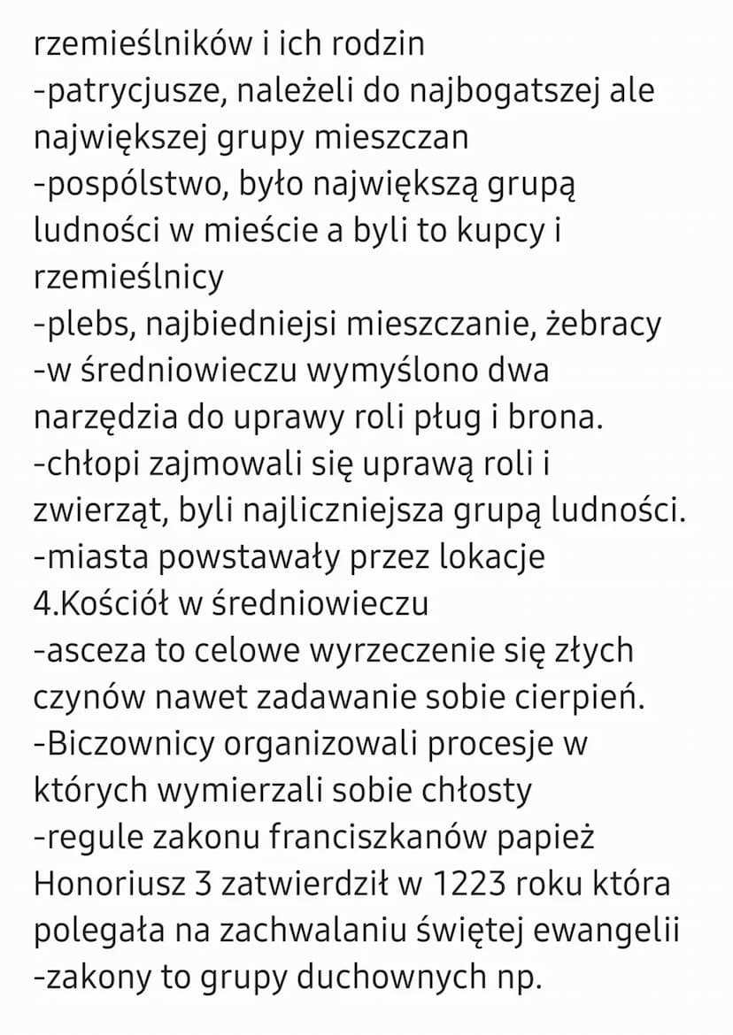 HISTORIA
sprawdzian dział 5
1.System feudalny
-system feudalny polegał na wierności
seniora który przekazywał wasalom lenno
(ziemia dawana p