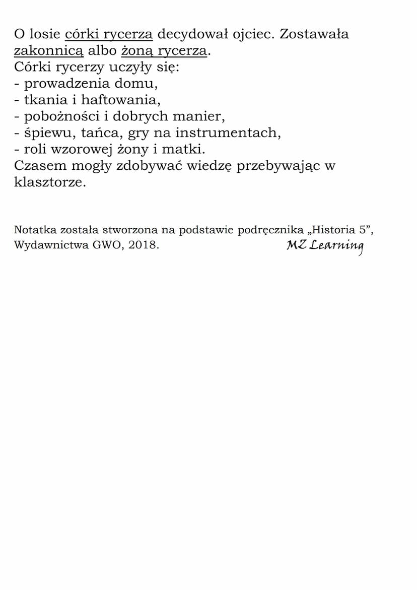 Na rycerskim zamku
Rycerze - główna siła średniowiecznej armii. Nie miała z
nimi szans lekkozbrojna jazda ani chłopska piechota.
Ciało rycer