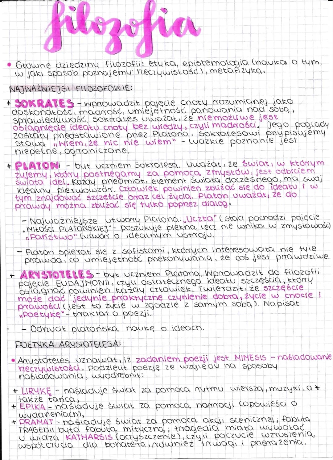 filozofia
• Głowne dziedziny filozofii: etuka, epistemologia (nauka o tym,
w jaki sposób poznajemy rzeczywistość), metafizyka.
NAJWAŻNIEJSI 