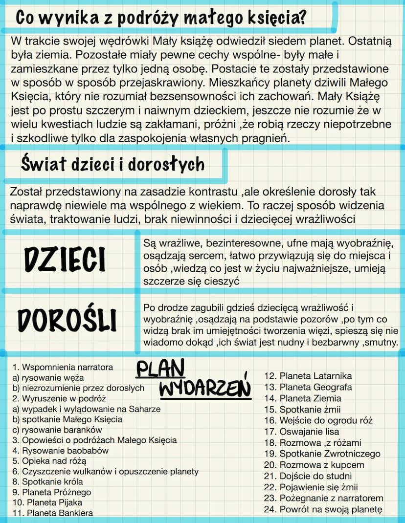 MALY A
KSIĄŻE
AUTOR: ANTOINE DE SAINT-EXUPERY
GATUNEK:
RODZAJ: EPIKA
CZAS I MIEJSCE: 8 DNI, SAHARA
OPOWIADANIE/PRZYPOWIEŚĆ/POWIASTKA
MOTYWY
