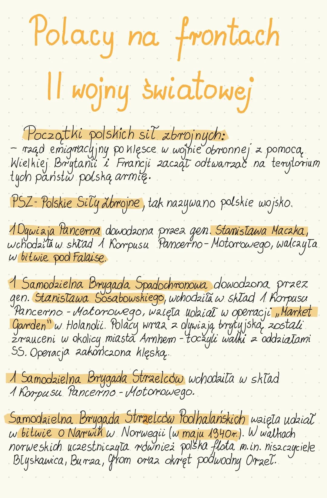 Polskie Formacje Wojskowe Podczas Ii Wojny światowej Polscy żołnierze i formacje wojskowe podczas II wojny światowej