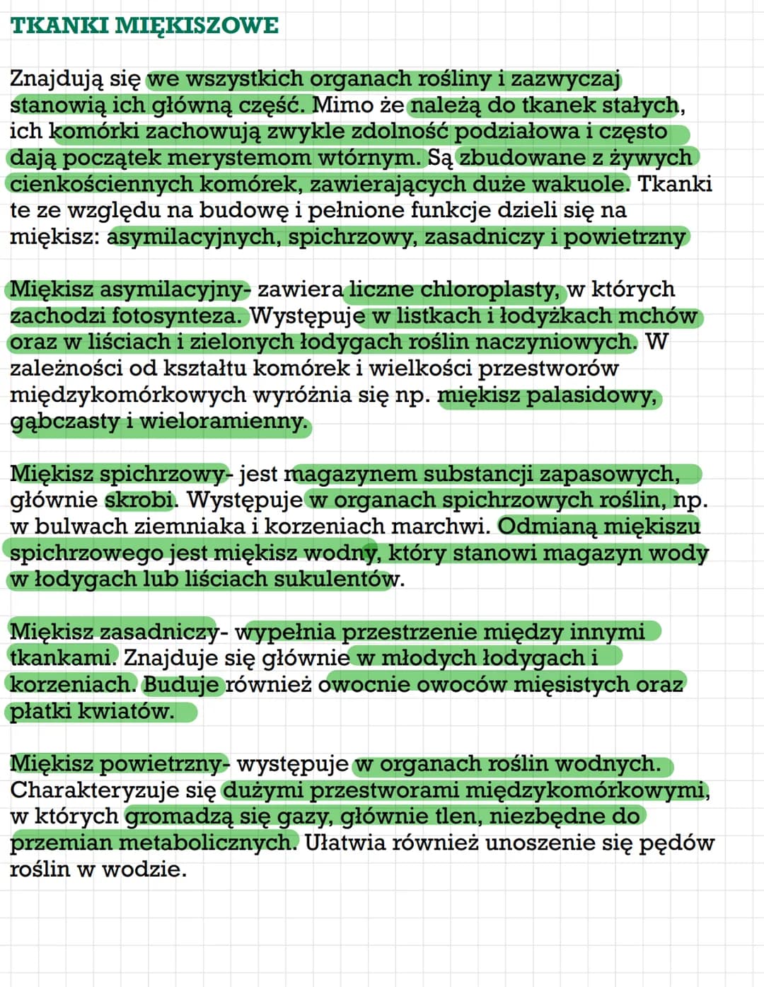 Rodzaje tkanek roślinnych: Merystemy i podział tkanek stałych