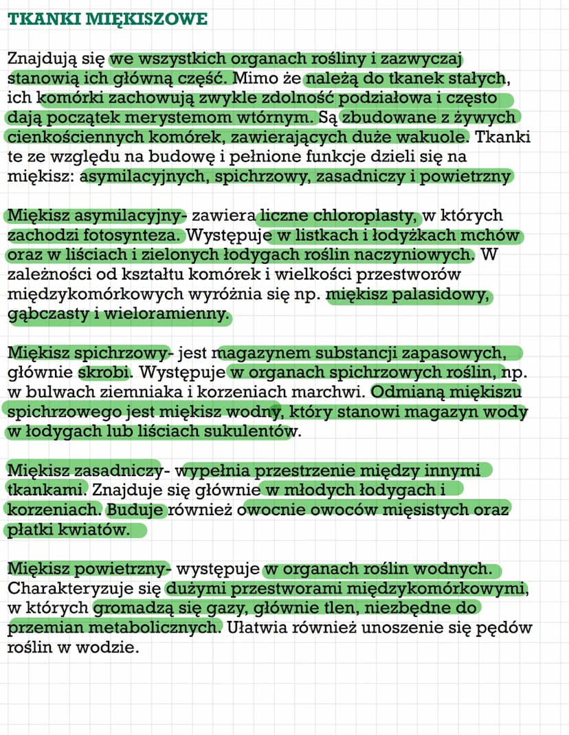 Tkanki roślinne
Rodzaje tkanek roślinnych
ze względu na zdolność komórek do dzielenia się można
wyróżnić tkanki twórcze i tkanki stałe
TKANK