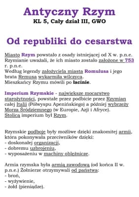 Know Antyczny Rzym (KL 5, Cały dział III, GWO) thumbnail