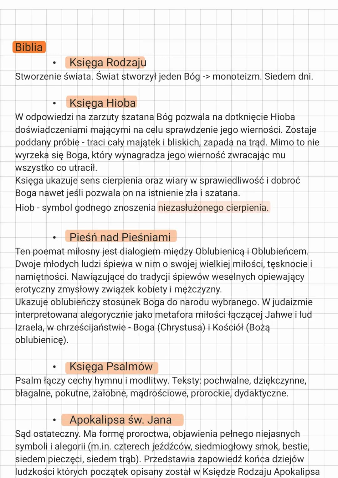 Biblia, Kordian, Gloria victis, Potop