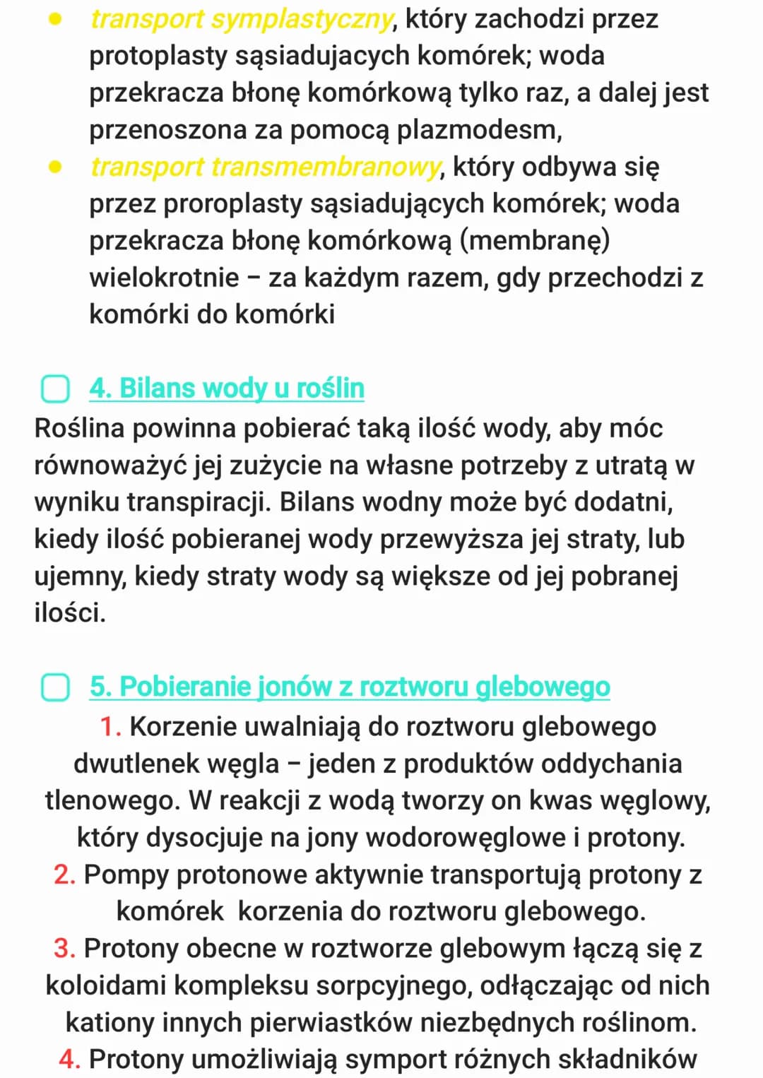 O 1. Funkcje wody w roślinach
• jest doskonałym rozpuszczalnikiem substancji
hydrofilowych
• bierze udział w niektórych reakcjach
biochemicz