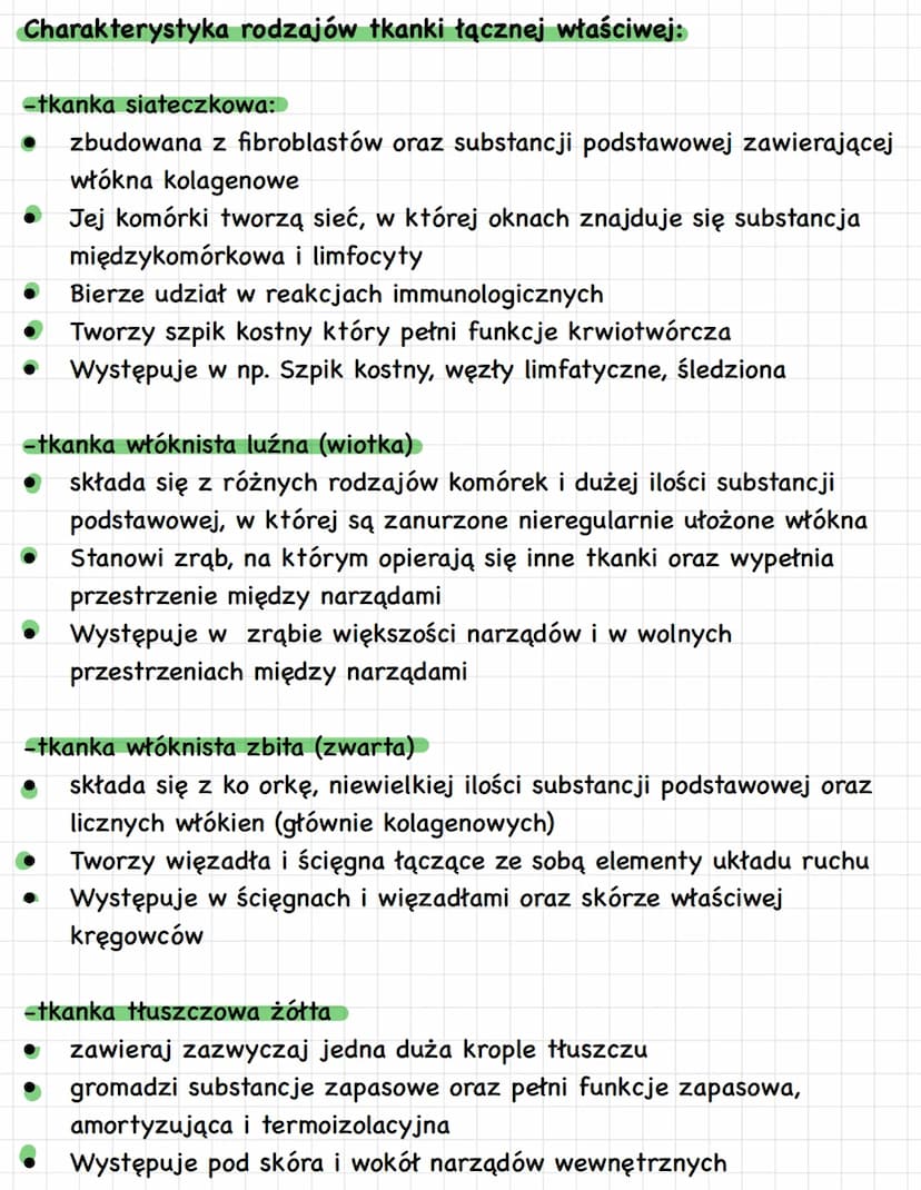 Tkanka łączna
powstaje z mezenchymy czyli tkanki łącznej zarodkowej
komórki mezynchymatyczne są połączone długimi wypustkami i
maja charakte