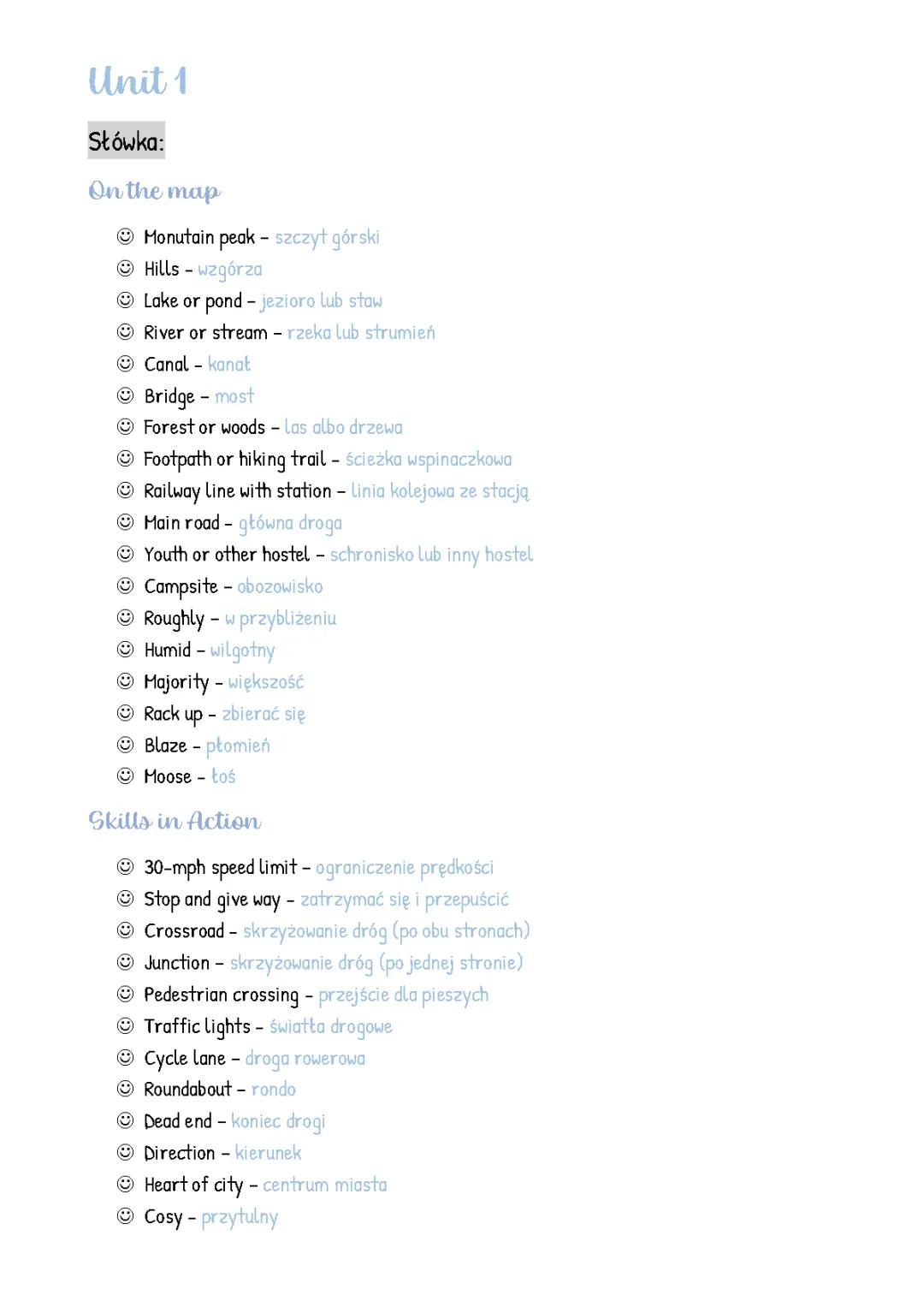 Unit 1 Enterprise B1+: Kluczowe słówka i czasowniki frazowe