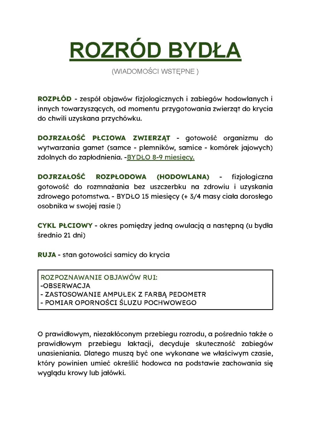 ROZRÓD BYDŁA 