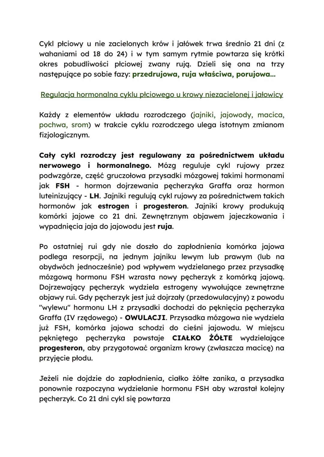 ROZRÓD BYDŁA
(WIADOMOŚCI WSTĘPNE)
ROZPŁÓD - zespół objawów fizjologicznych i zabiegów hodowlanych i
innych towarzyszących, od momentu przygo