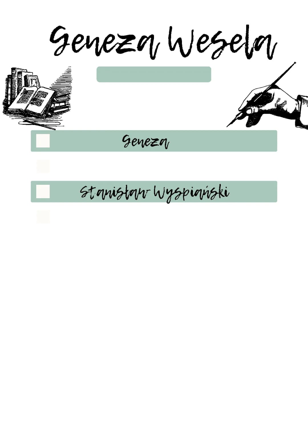 Geneza Wesela krótko - Wesele Stanisława Wyspiańskiego, bohaterowie, akcja i ciekawostki