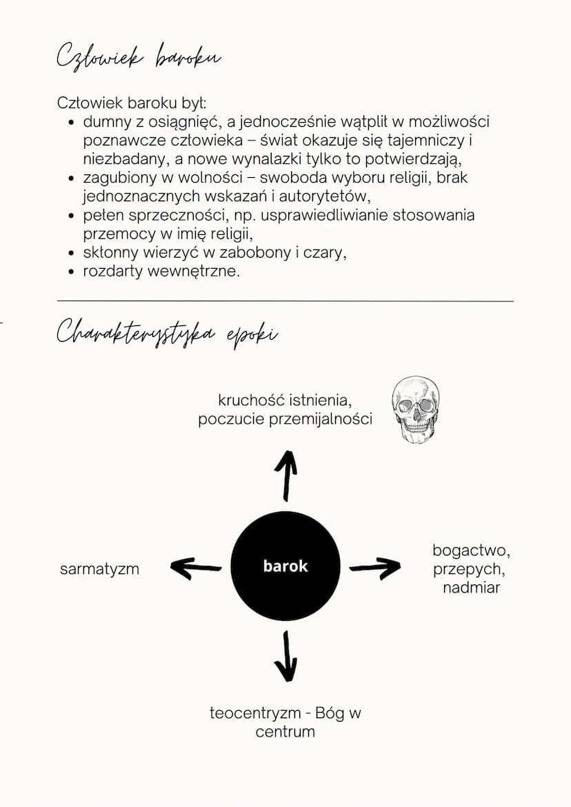 epoka ciemna
- wiara, uczucia
варок
POLSKA
Czas trwania epoki
Ramy czasowe baroku nie są ściśle określone. Okres ten
przypada różnie w zależ