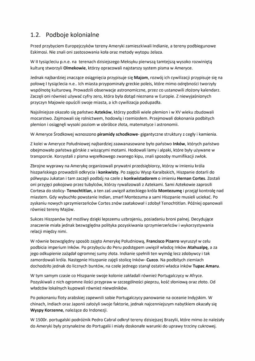 1.1 Wielkie odkrycia geograficzne
Przyczyny wypraw: utrudniony handel ze wschodem, w Europie zaczęło brakować surowców
Wyprawy były możliwe 