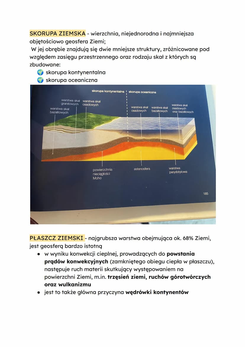 BUDOWA WNĘTRZA ZIEMI
a
ra
1. Co przeszkadza zbadanie budowy wnętrza Ziemi?
ZN
en
wysoka temperatura
wysokie ciśnienie
➜>>> twarda skorupa sk