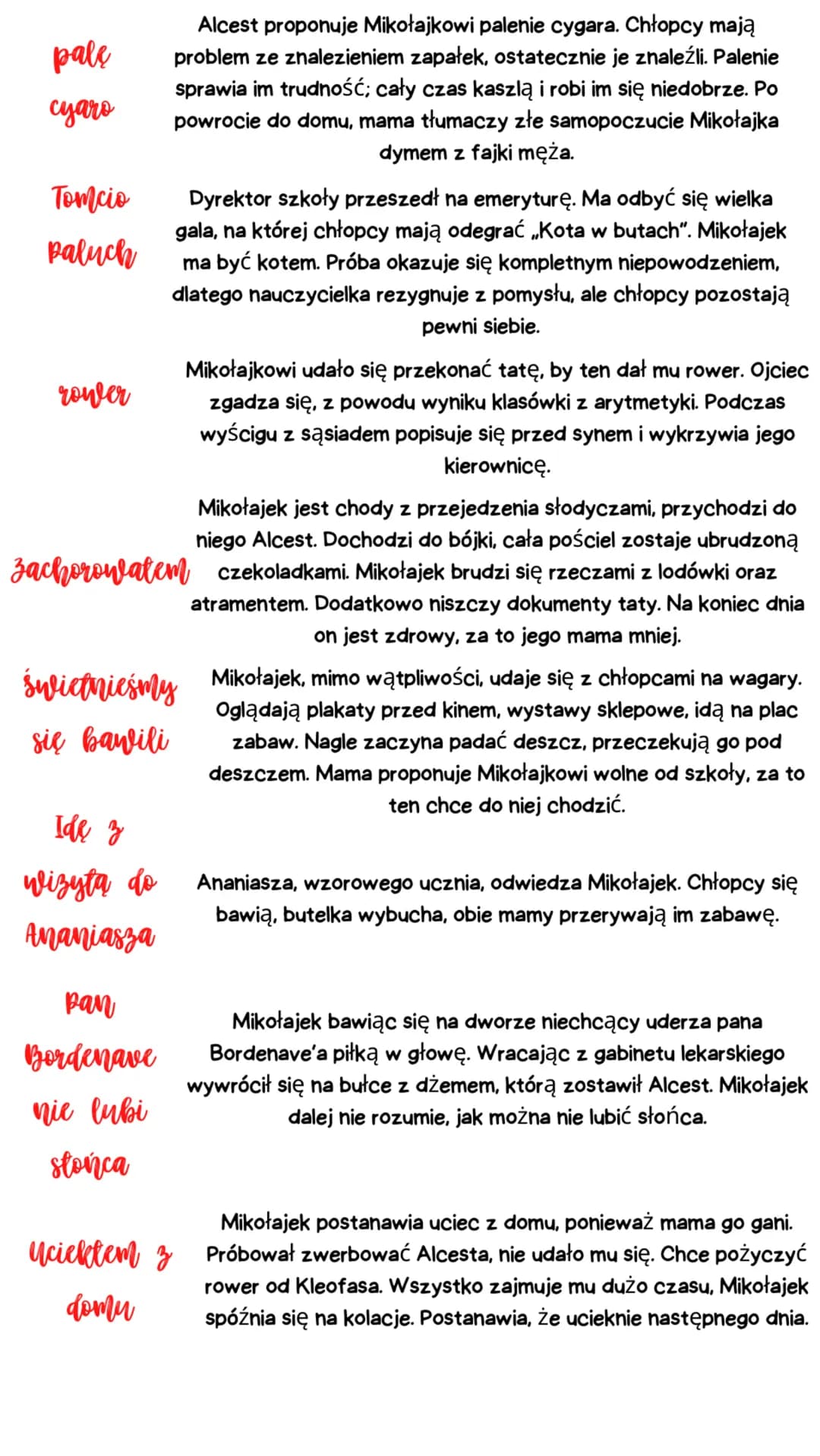geneza
Jest to jeden ze zbiorów opowiadań, które są poświęcone francuskiemu chłopcu.
Wcześniej ukazywano je w gazetach, znacznie później zos