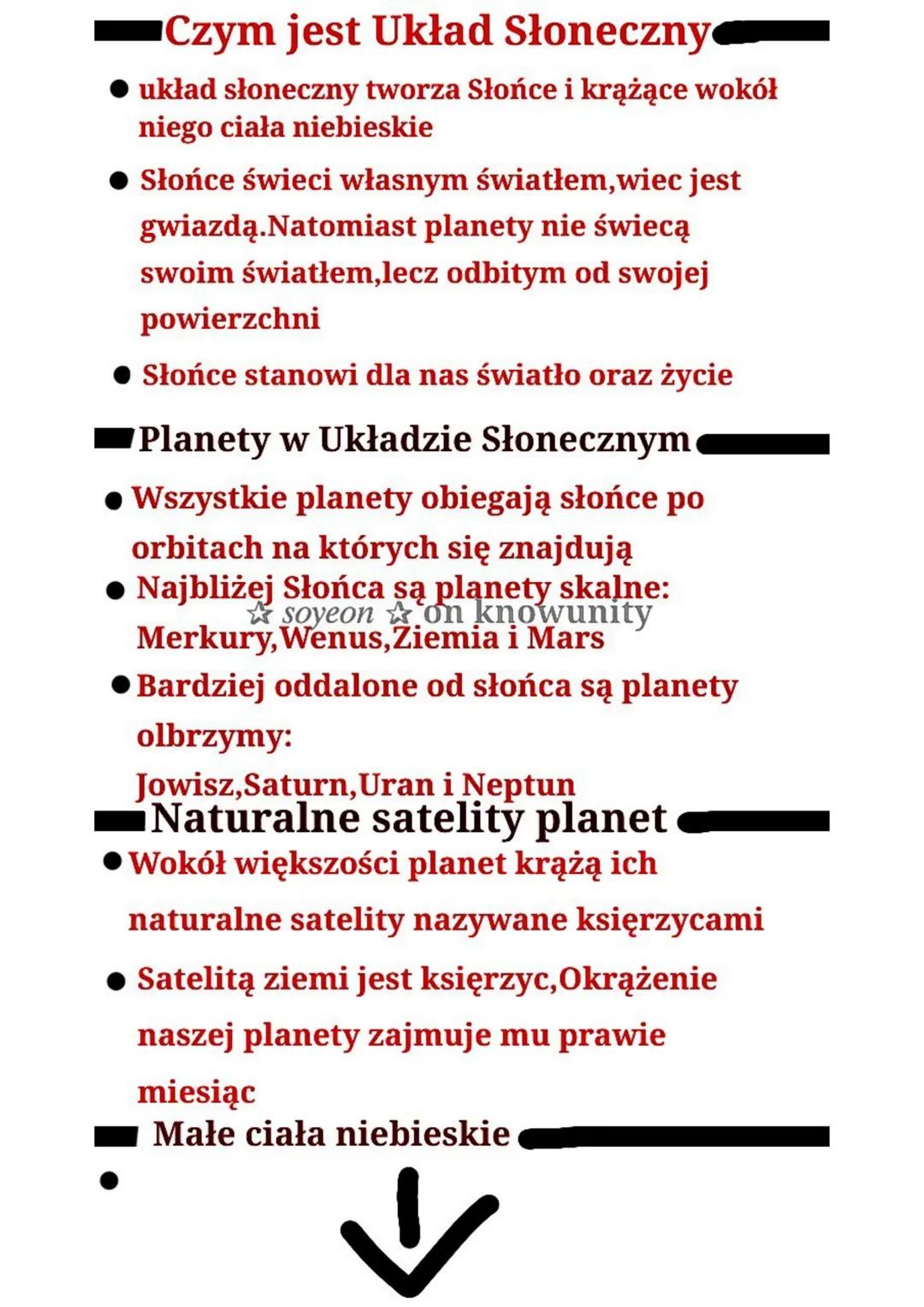 Czym jest Układ Słoneczny
układ słoneczny tworza Słońce i krążące wokół
niego ciała niebieskie
● Słońce świeci własnym światłem,wiec jest
gw