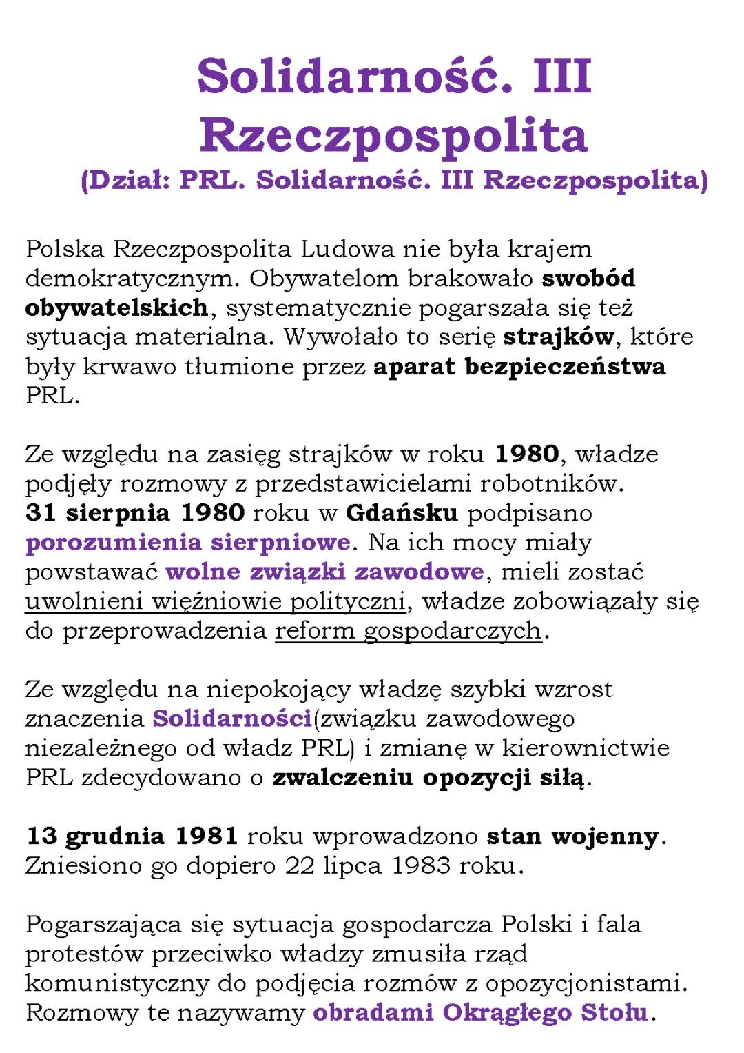 Solidarność – Historia III RP: Przebieg i Wpływy