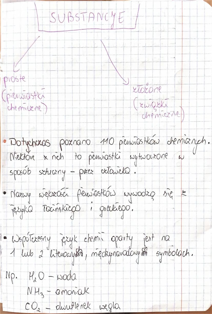 Pierwiastki i związki chemiczne
O
Pierwiastek ch
chemiczny to substanga
nie można voxtoxyc
nQ
prosto, której nie można
рю
substangę prostszą
