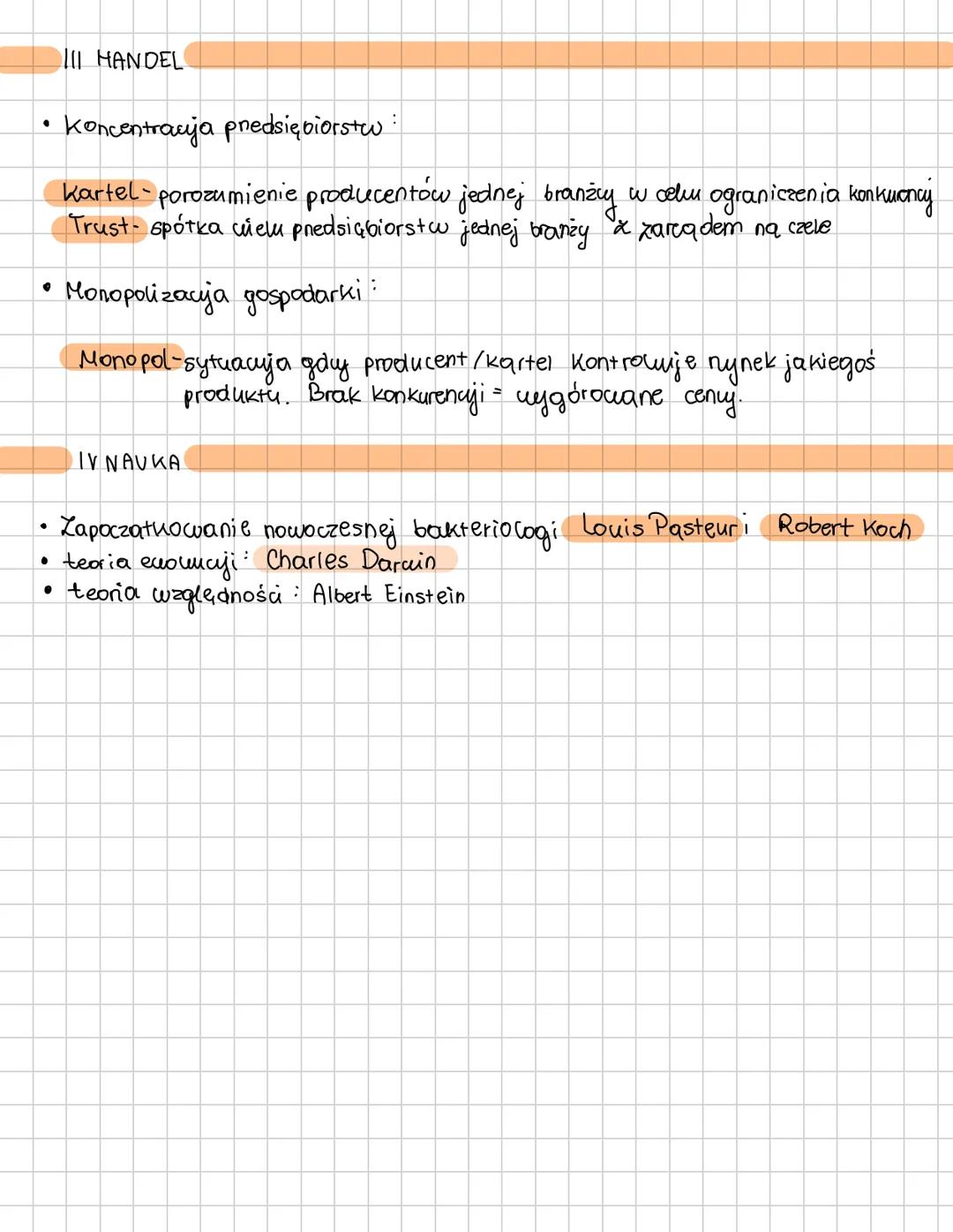 # PRZEMIANY GOSPODARCZE
ROZVOJ NAUKI I TECHNIKI

I ODKRYCIA TECHNOLOGICZNE

- mykorzystanie wegla i stali na większą skoue
- produkcja stali