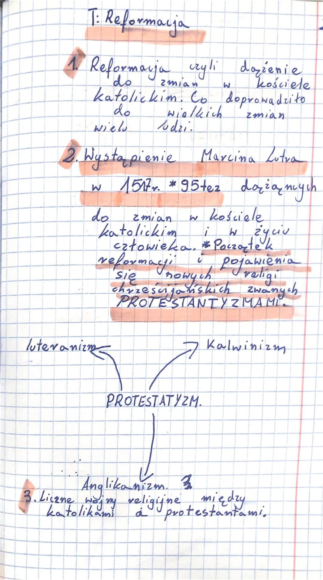 T: Reformacja
1. Reformacja czyli dozienie
do
zmian
kościele
katolickim.Co doprowadzito
zmian
do
wield
wielkich
lodzi.
2. Wystą pienie Marci