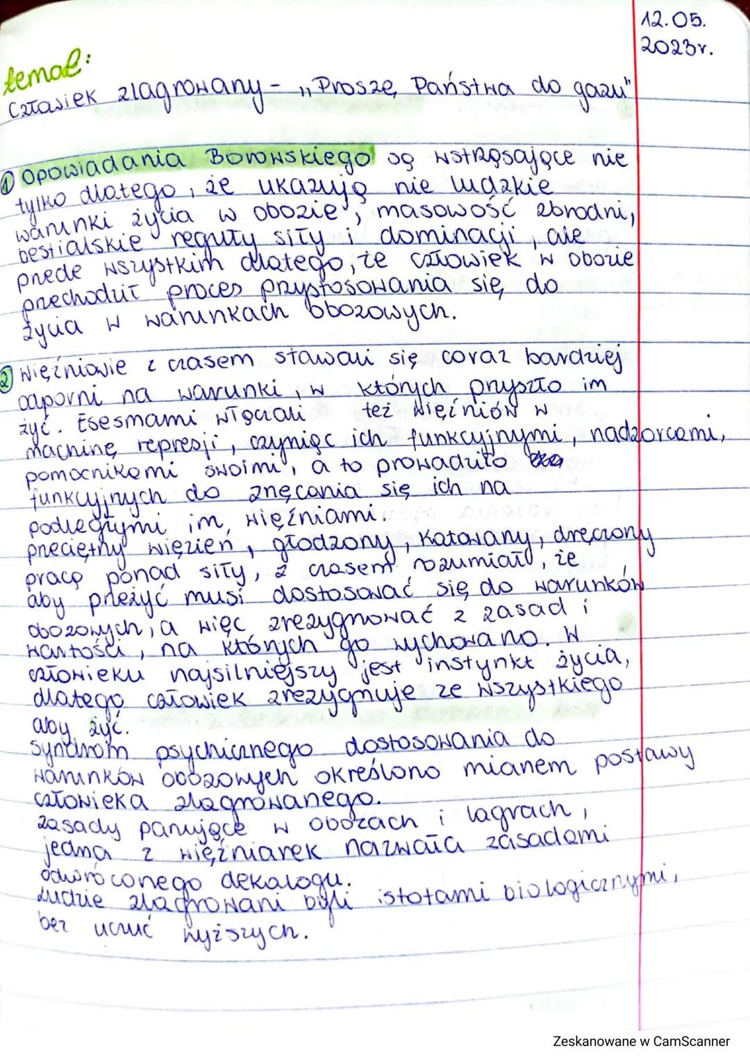 temal:
Człowiek zlagrowany - " Proszę Państwa do gazu"

Opowiadania Bowwskiego og ustrosające nie
tylko dlatego, że ukazuję nie mazkie
warun