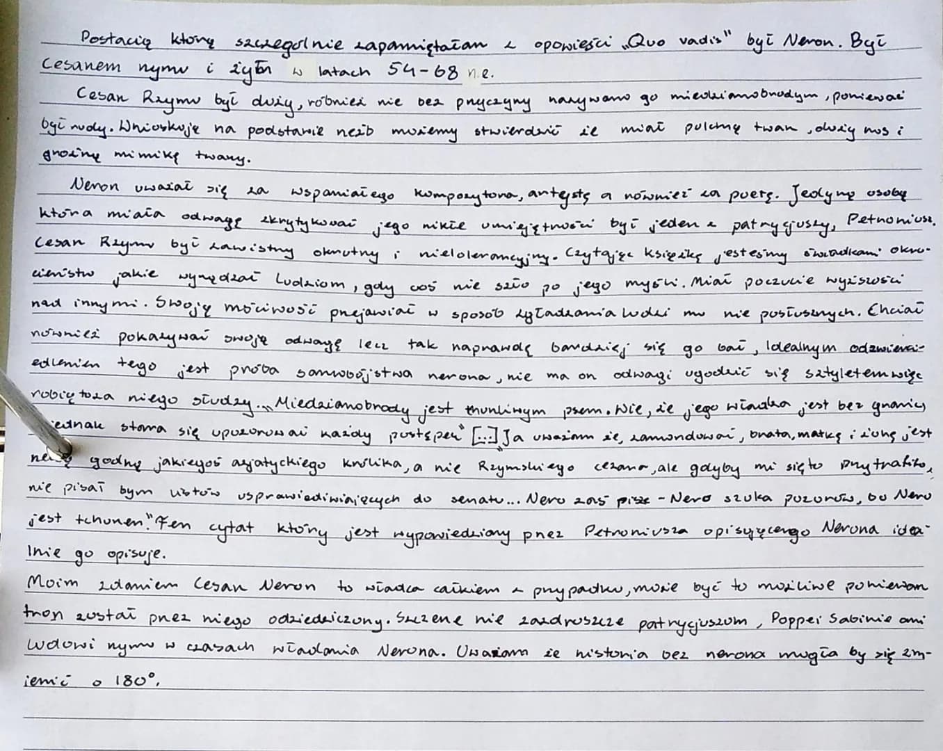 Postacią kłony szczególnie zapamiętałan & opowieści „Quo vadis" był Neron. Był
Cesanem nymu i żyton
W
latach 54-68 n.e.
Cesan Raymu był duży