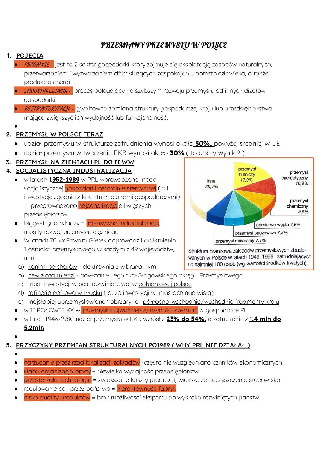 Przemiany Przemysłu w Polsce: Krzyżówka i Prezentacja