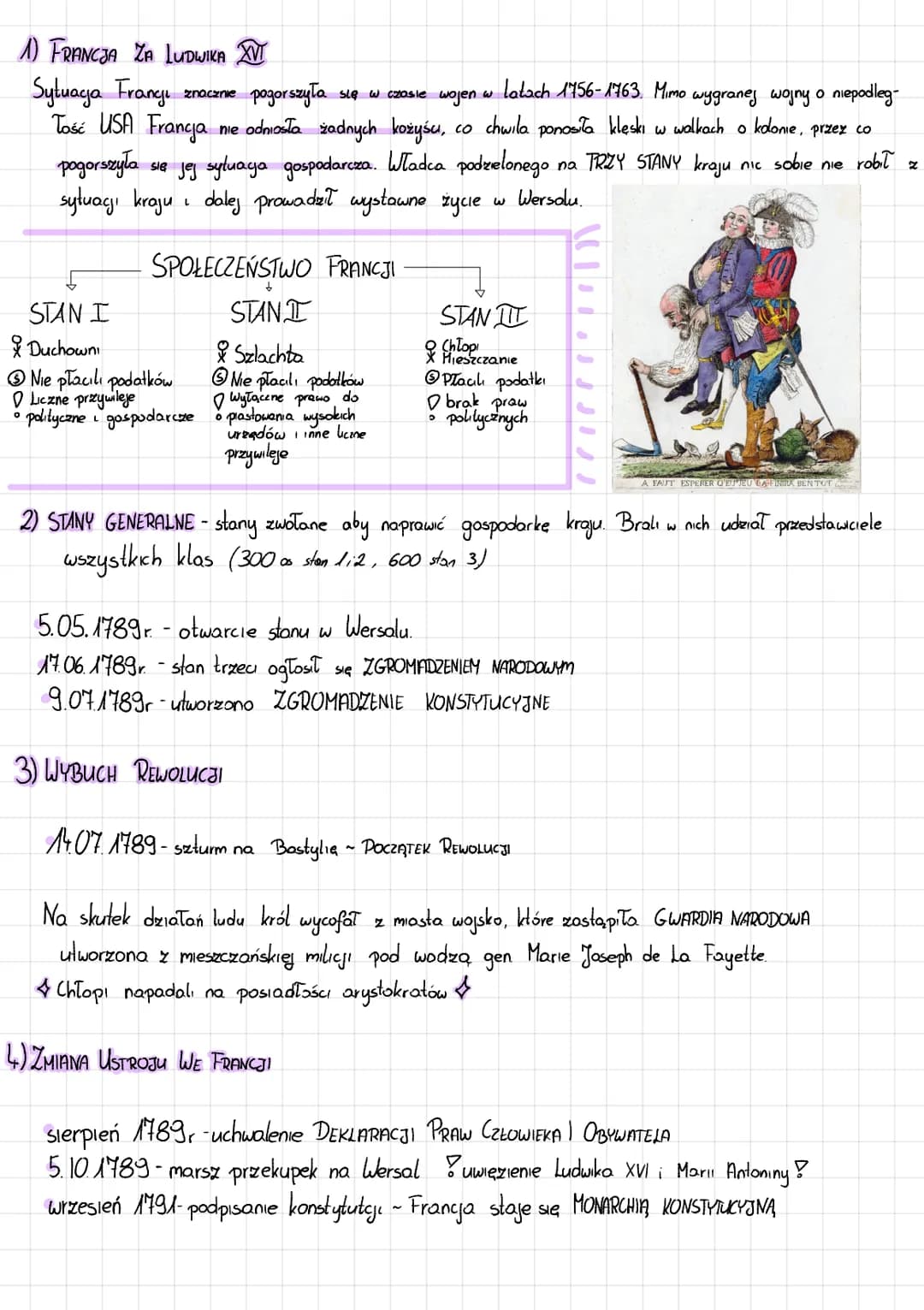 1) FRANCJA ZA LUDWIKA
Sytuaga Frangi
pogorszyła się w czasie wojen w
latach 1756-1763. Mimo wygranej wojny o niepodleg-
Taść USA Francja nie
