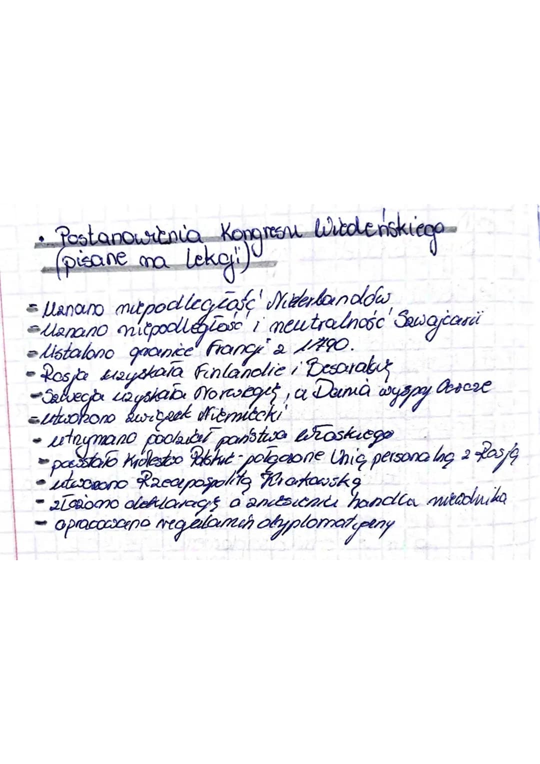 KONGRES WIEDEŃSKI
I Locady Kongresose wiedeńchingo
2. Postanowienia Kongresu Wiedeńskiego.
3. Święte Przymiene
1. Zasady Kangarosu Wiedeński