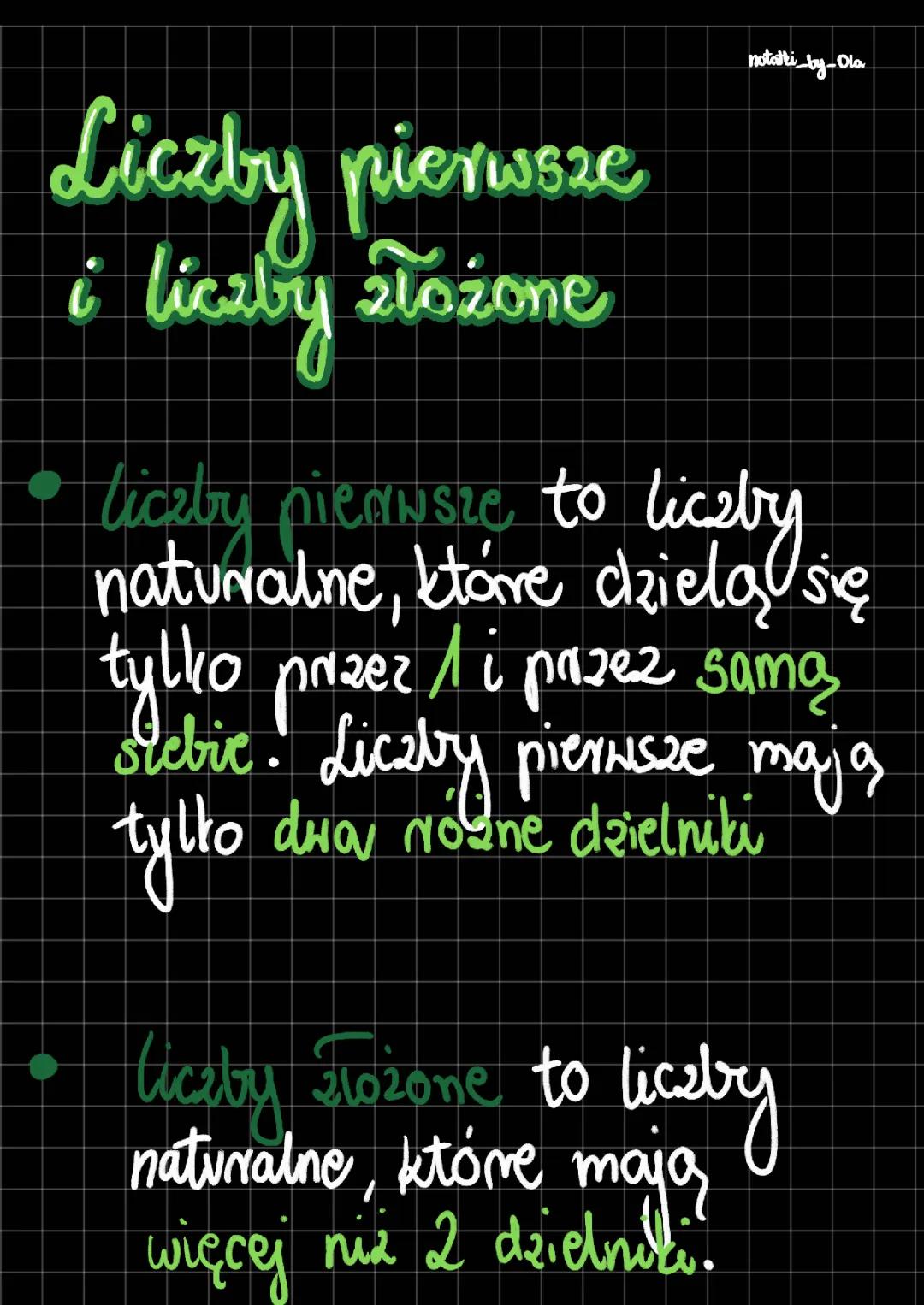 Liczby pierwsze i liczby złożone