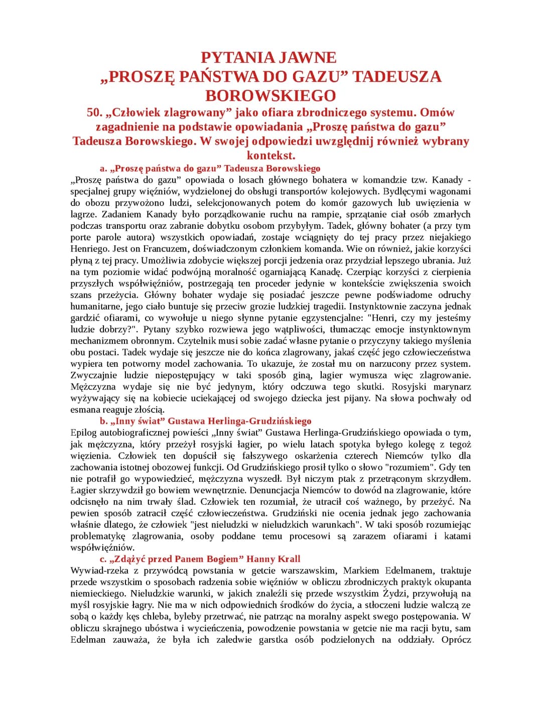 Pytania jawne (Proszę państwa do gazu)
