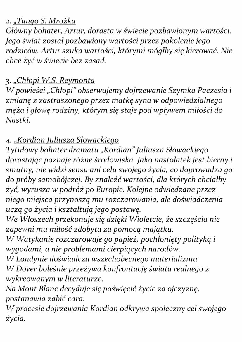 Problem dorastania i
społecznej inicjacji bohatera.
Omów zagadnienie na podstawie Przedwiośnia Stefana
Żeromskiego. W swojej odpowiedzi uwzg
