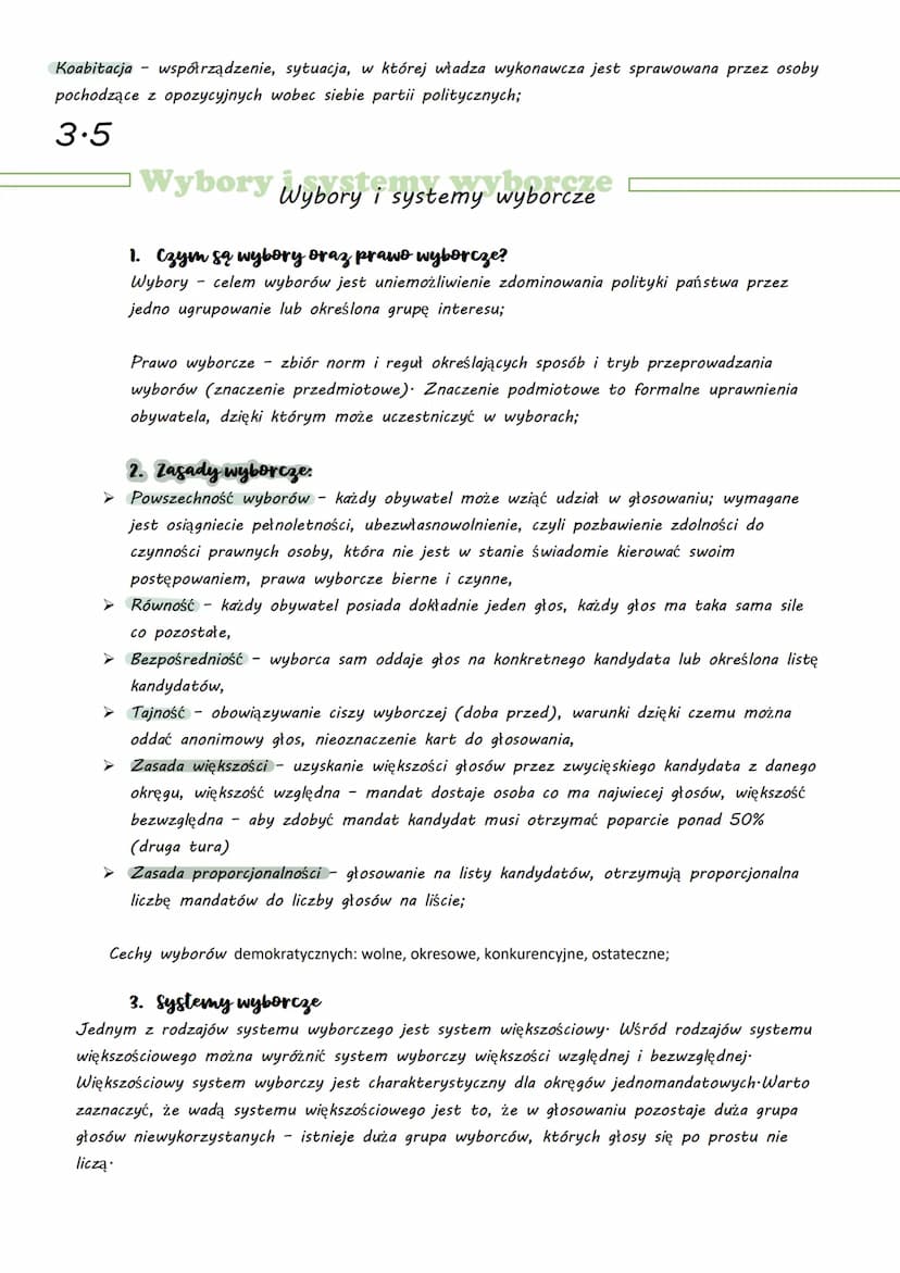 1. Partie polityczne
Partia polityczna - dobrowolna organizacja dążąca do zdobycia lub utrzymania władzy w
państwie w celu realizacji swojeg