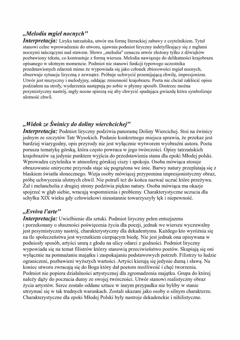 MŁODA POLSKA
Stefan Żeromski
,,Rozdziobią nas kruki"
Tytuł: Wskazuje, że wszystkich polaków czeka ten sam los. Przestroga, że zaborczy ich
z