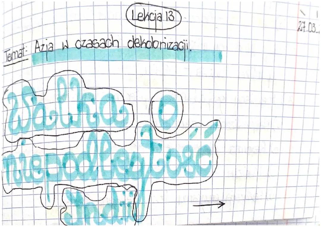 Dekolonizacja Azji - Notatka z Historii