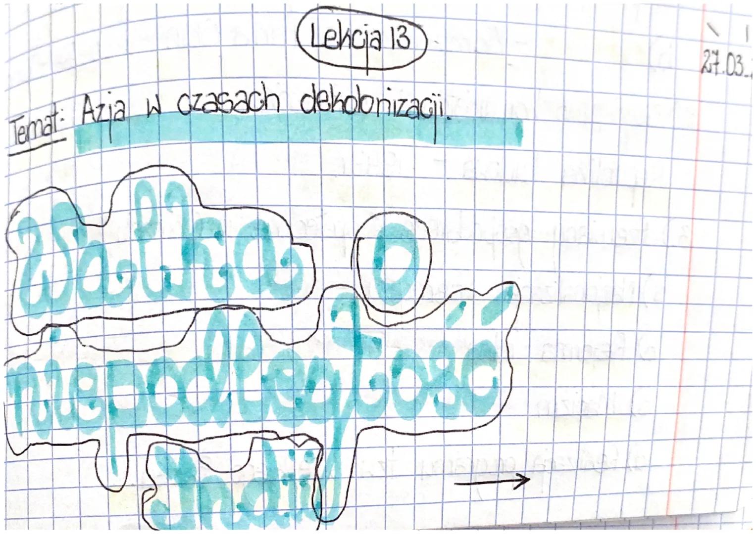 Lekcia 13
Temat: Azja w czasach dekolonizaciji.
Jothies On
mte oon saboso
IN
27.03. 11.) Działalność Indujskiego Kongresu Narodowego
metoda
