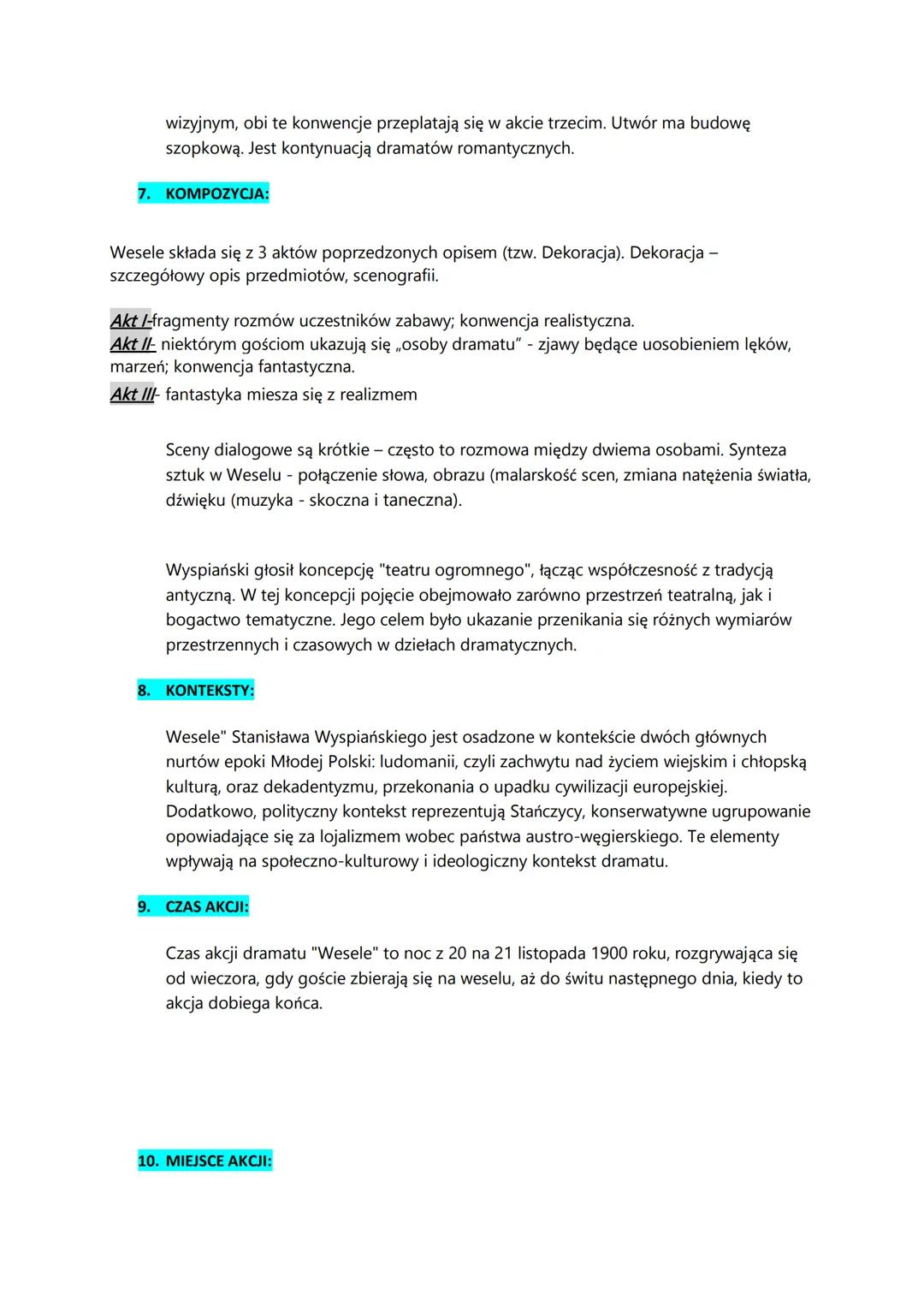 1. DATA WYDANIA:
1901
2. EPOKA:
4.
Młoda Polska
3. RODZAJ:
Dramat
GENEZA:
5. GATUNEK:
WESELE
Geneza dramatu "Wesele" Stanisława Wyspiańskieg
