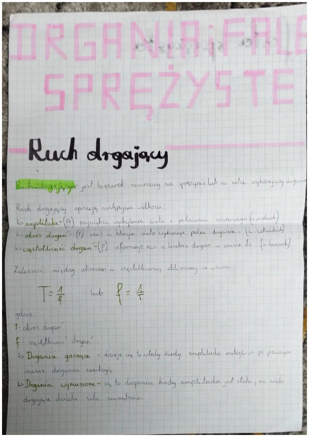 Drgania i Fale Sprężyste - Lekcje Fizyki