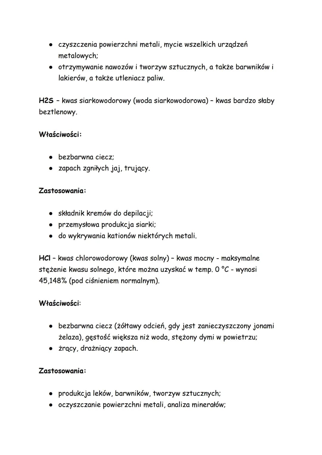 PORÓWNANIE WŁAŚCIWOŚCI KWASÓW
H2SO3 kwas siarkowy (IV) - nietrwały kwas o słabej (średniej) mocy.
Właściwości
• bezbarwna ciecz;
ma właściwo