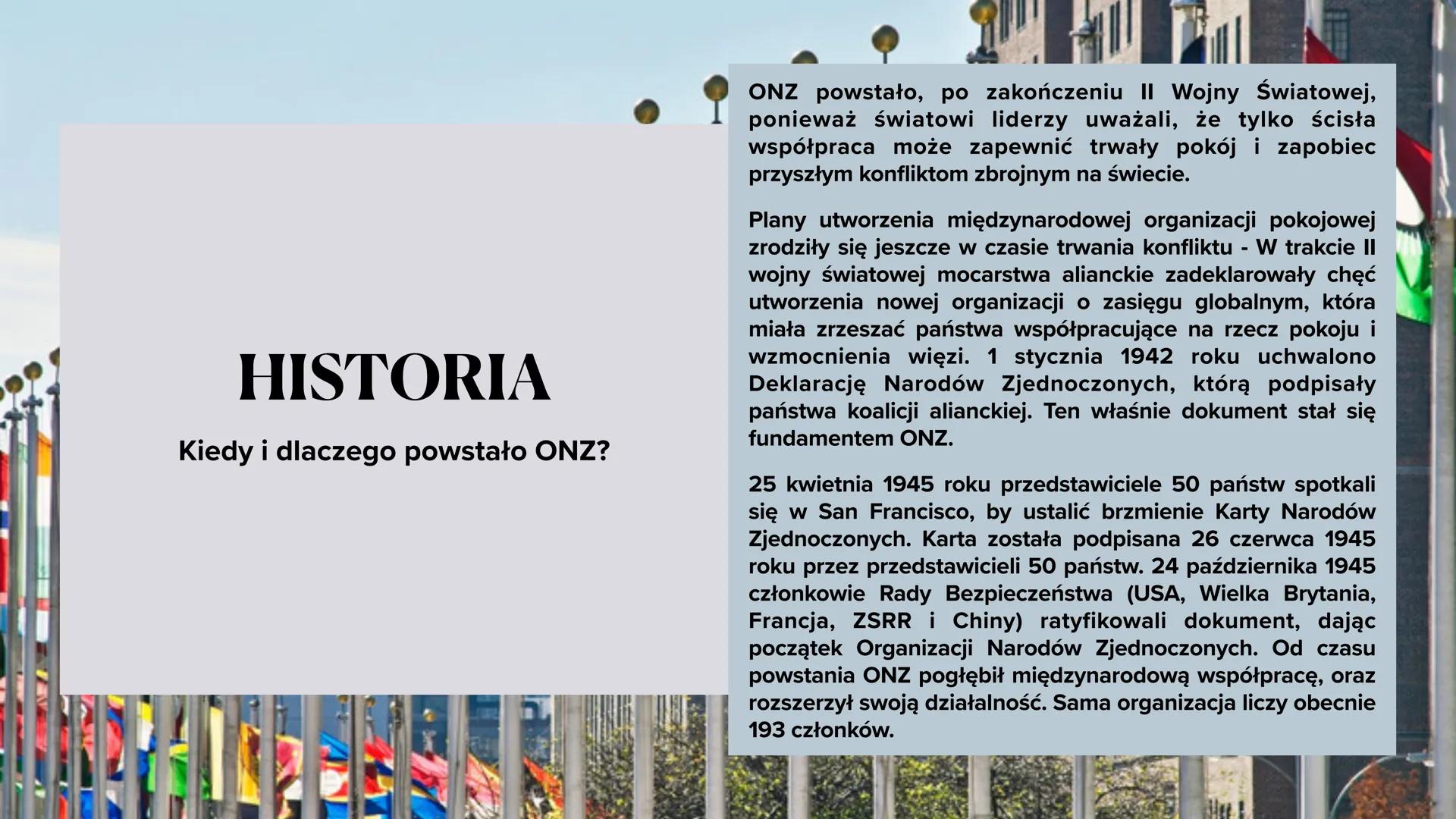 ONZ-czym jestic jest nam
potrzebne

M. Bednarz, A. Goj, K. Jankowska, D. Sczyrba
2ph # Co to ONZ?

I jaką ma misję?

Organizacja Narodów Zje
