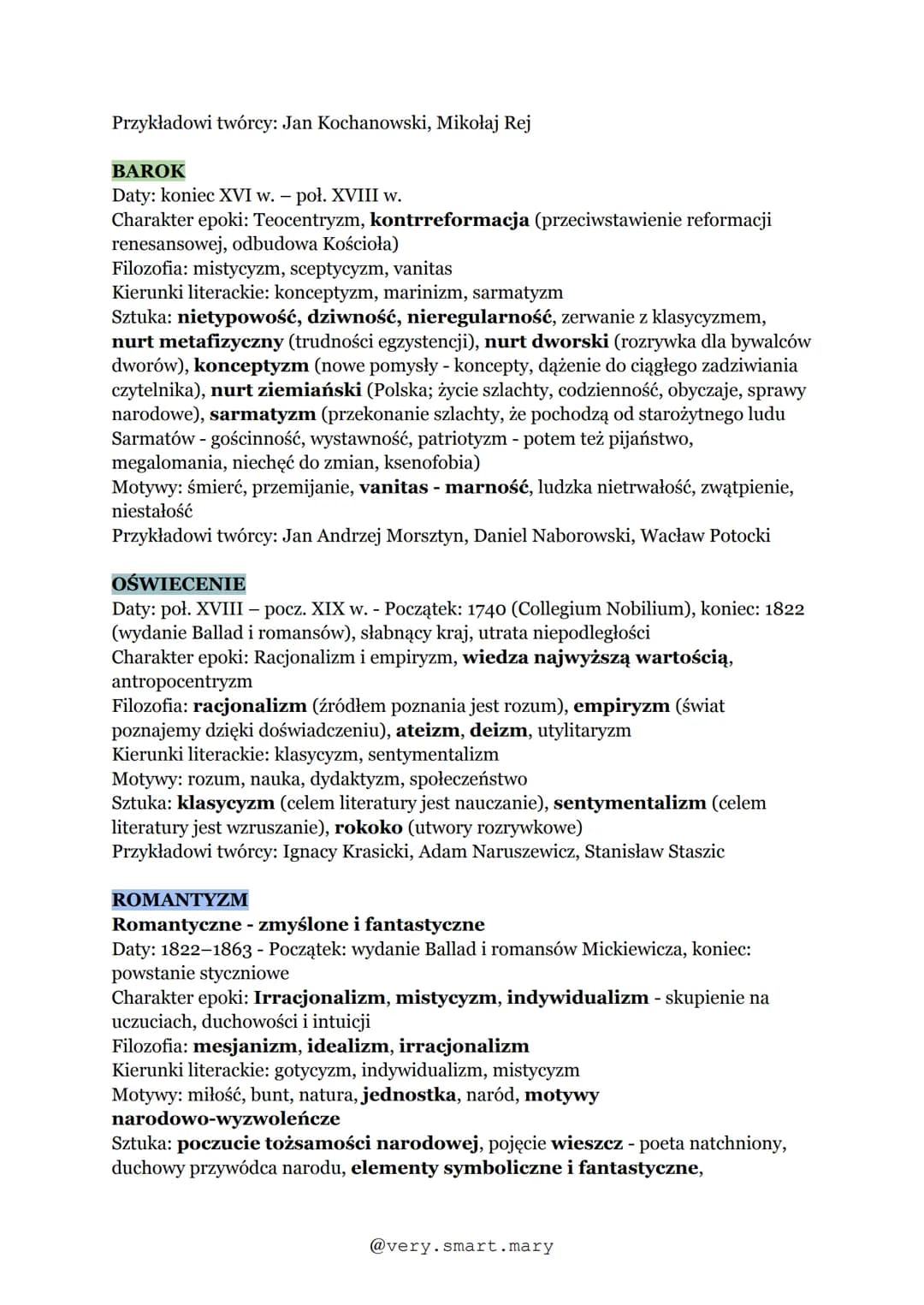 # EPOKI LITERACKIE

## ANTYK (Starożytność)
Daty: IX w. p.n.e. - V w. n.e. - Koniec epoki wiąże się z upadkiem Cesarstwa
Zachodniorzymskiego