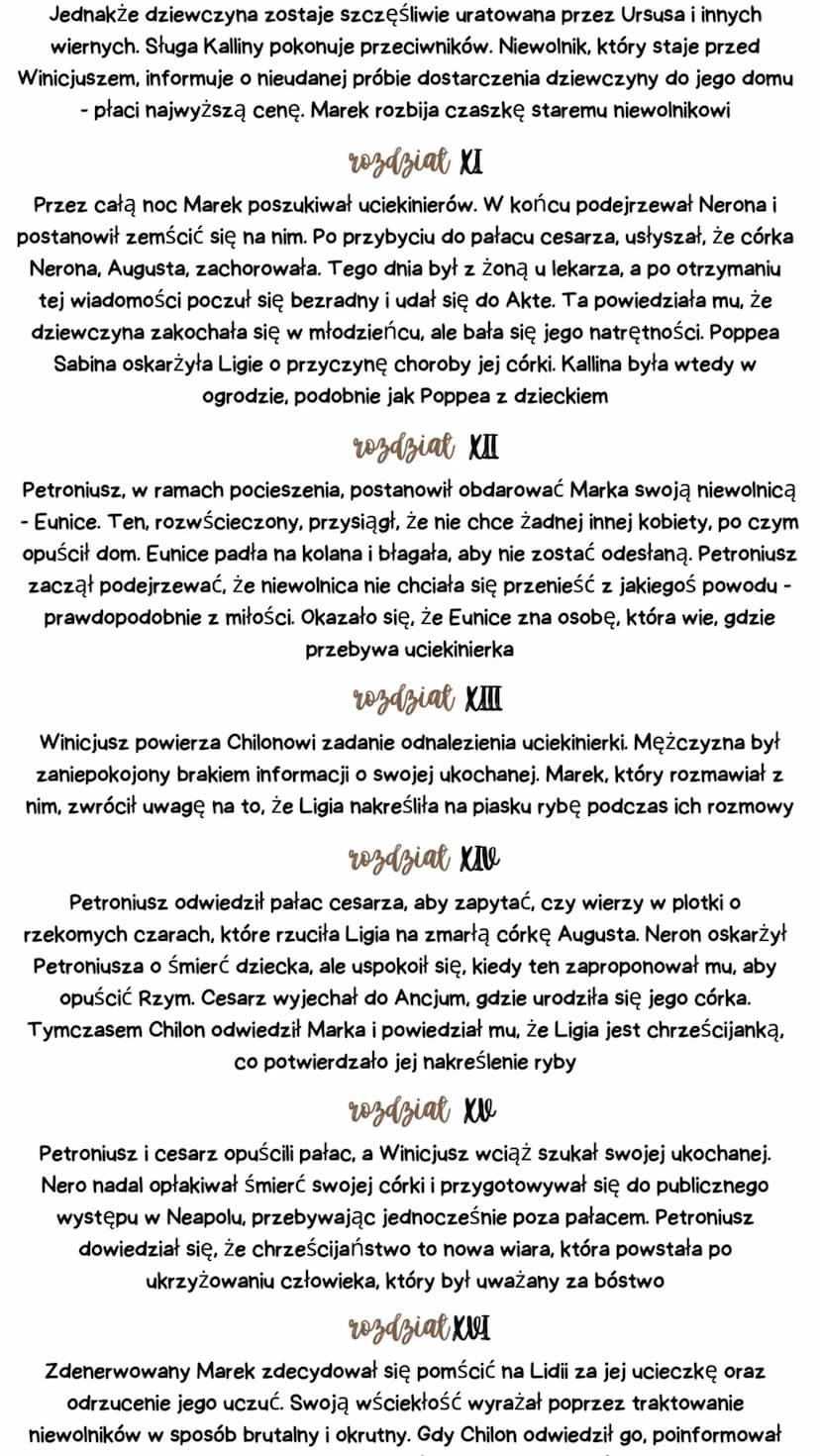QUO VADIS
HENRYK SIENKIEWICZ
geneza
,,Pomysł napisania Quo vadis powstał we mnie pod wpływem czytania Annałów
Tacyta, który jest jednym z na