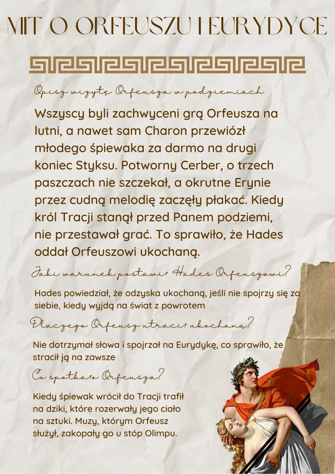 MIT O ORFEUSZU LEURYDYCE
512
1E
1512
Orfeusz dołączył do wyprawy Argonautów, ratując ich przed
muzyką Syren, grając własną, potężniejszą muz