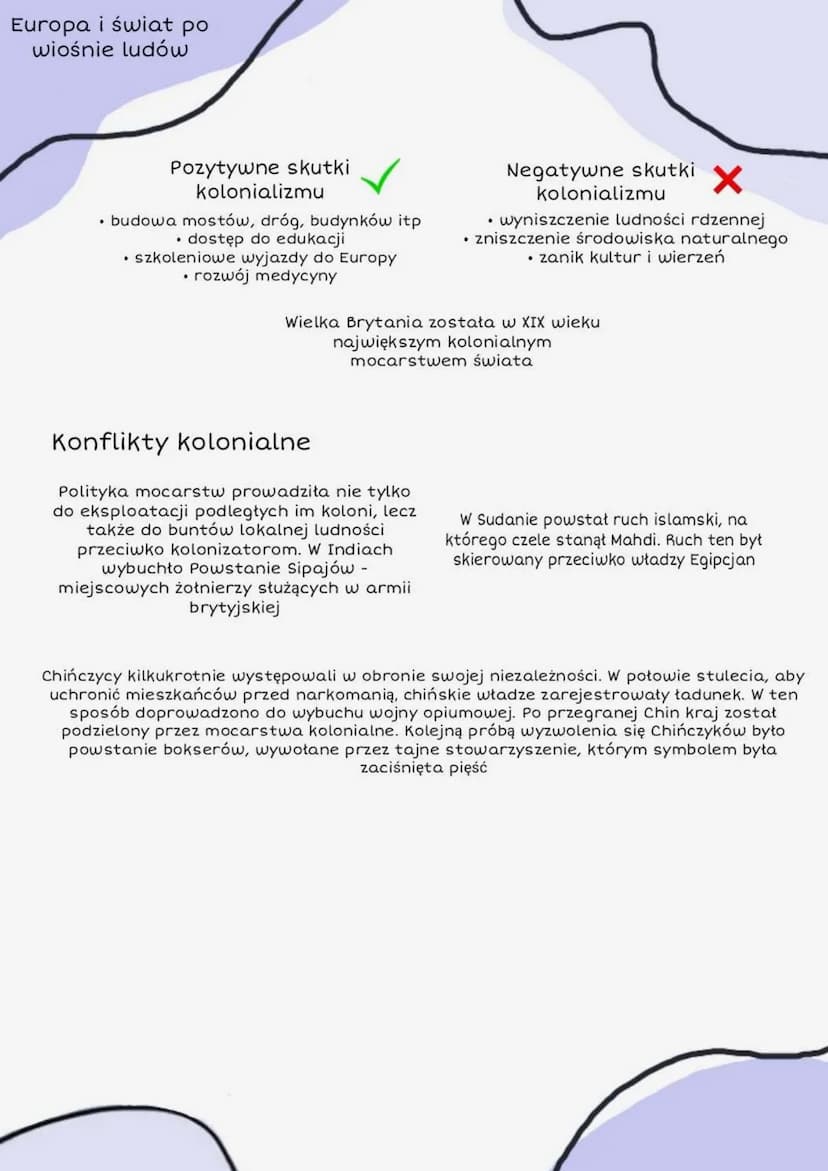 Europa i świat po
wiośnie ludów
Kolonie- zamorskie
terytoria podbite przez
kraje europejskie
Kolonializm
ω
w XIX wieku
Przyczyny ekspansji k